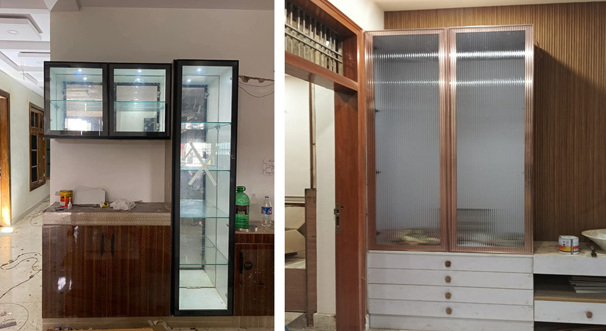 Kitchen Wardrobe & Glass Cabinets